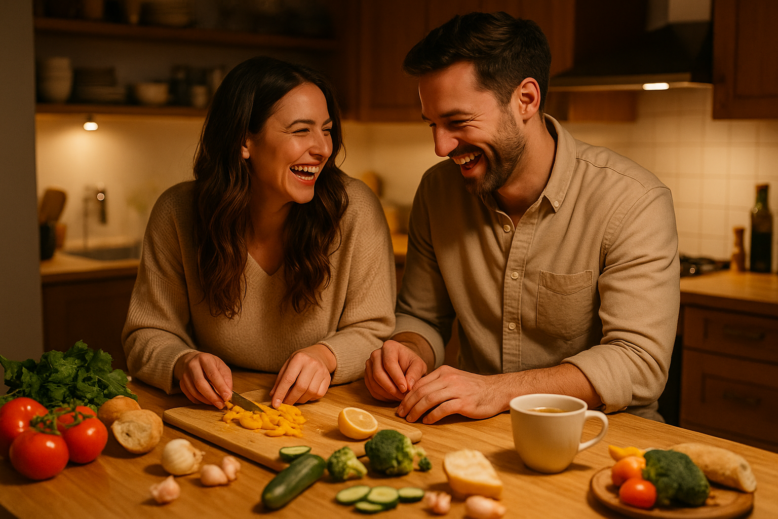 Préparation d'un dîner surprise pour cultiver la complicité