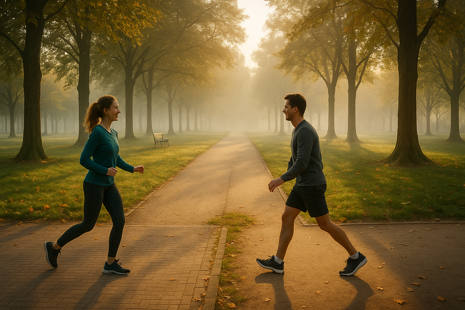 Jogging côte à côte, chacun respectant le rythme de l'autre