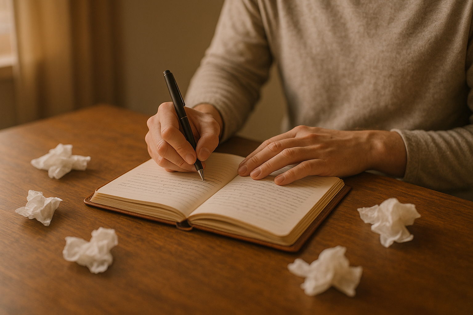 Écriture dans un journal intime