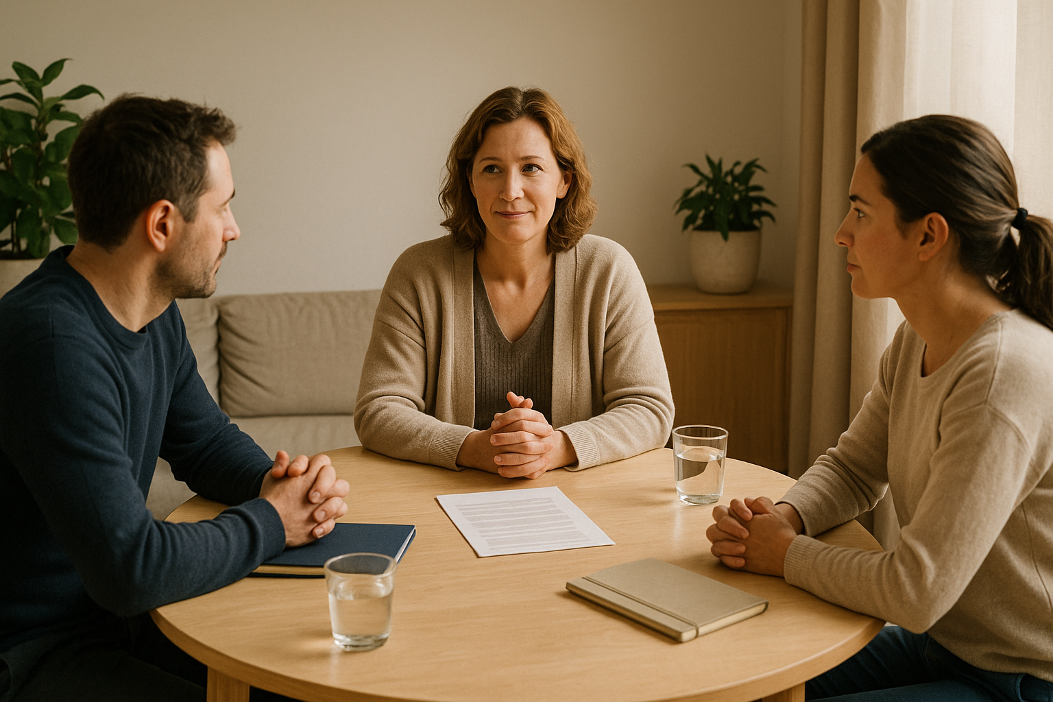 Séance de médiation familiale pour ajuster la convention parentale