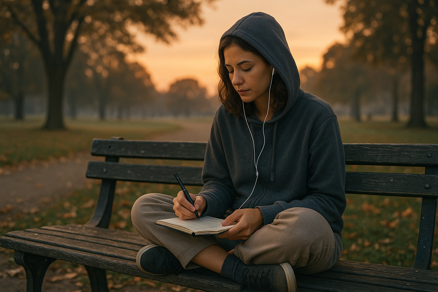 Moment d'introspection en extérieur