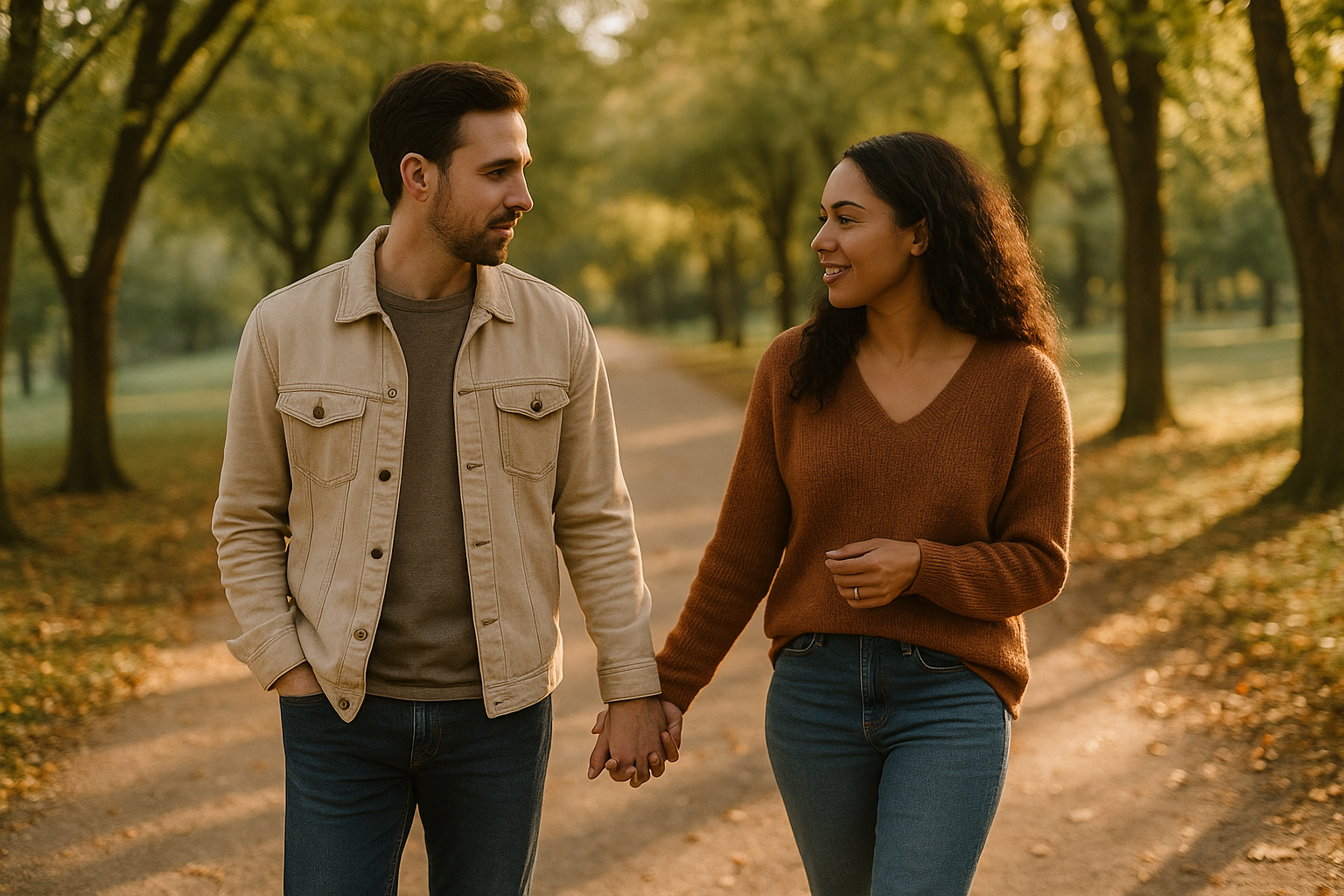 Promenade main dans la main pour un échange sans distractions