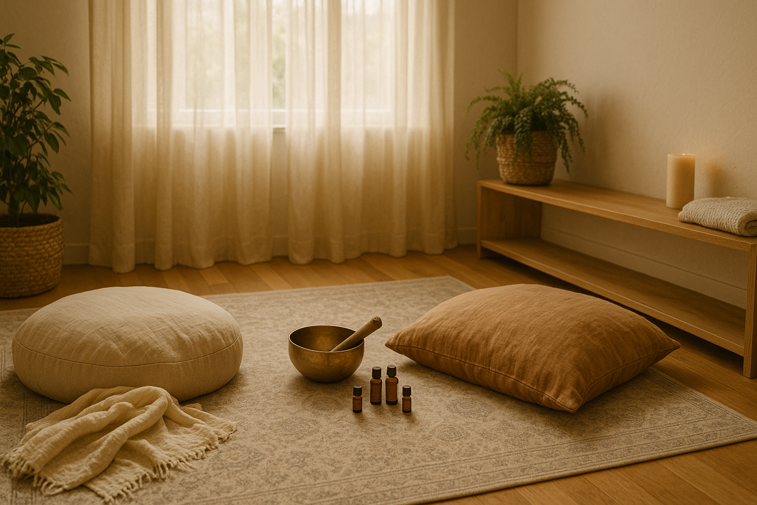 Salle de thérapie holistique aménagée pour un couple